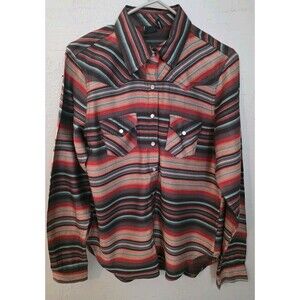 Men's Striped Cruel Denim Western Button Down Shirt Size M